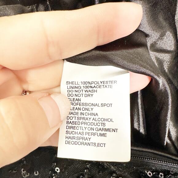 Mac Duggal 20362 Embellished Flutter Sleeve Bow Waist Dress Black Size 14 NEW - Picture 12 of 13